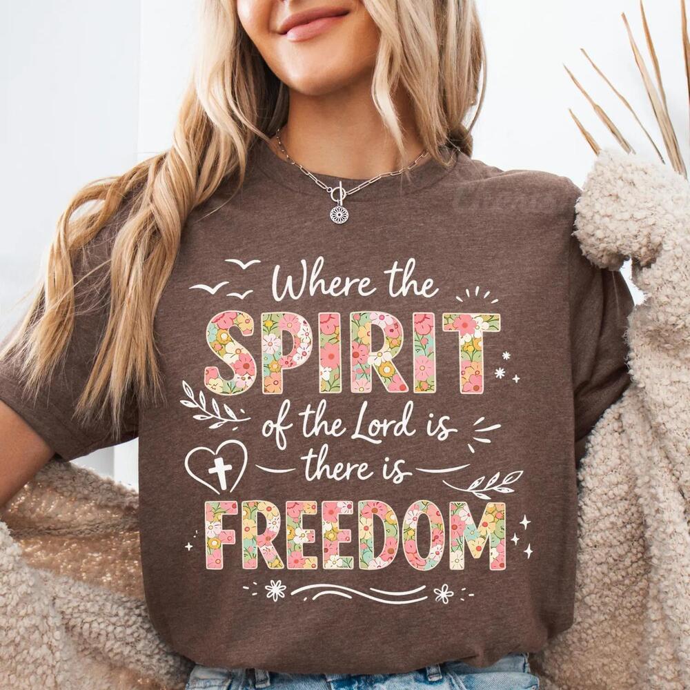 Christian Spirit Of The Lord Boho Doodle Floral Shirt, Baptism Religious